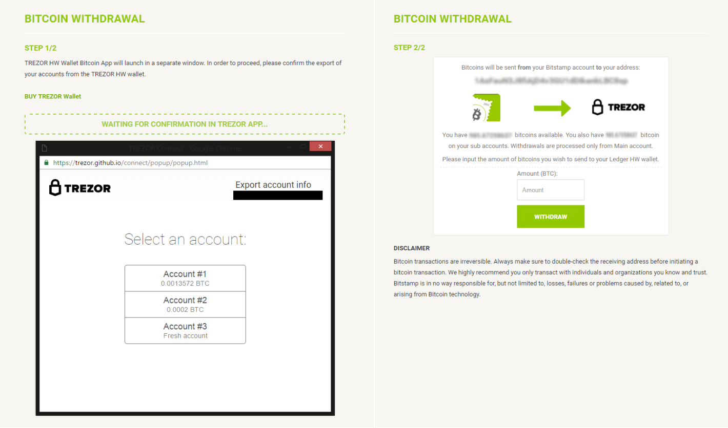 no place for routing number on bitstamp withdrawal